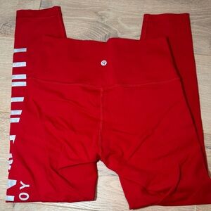 lululemon athletica  Bold Red Leggings